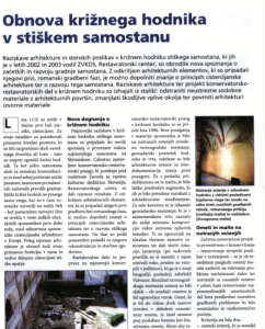 Obnova križnega hodnika v stiškem samostanu
