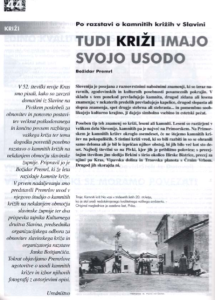 Tudi križi imajo svojo usodo